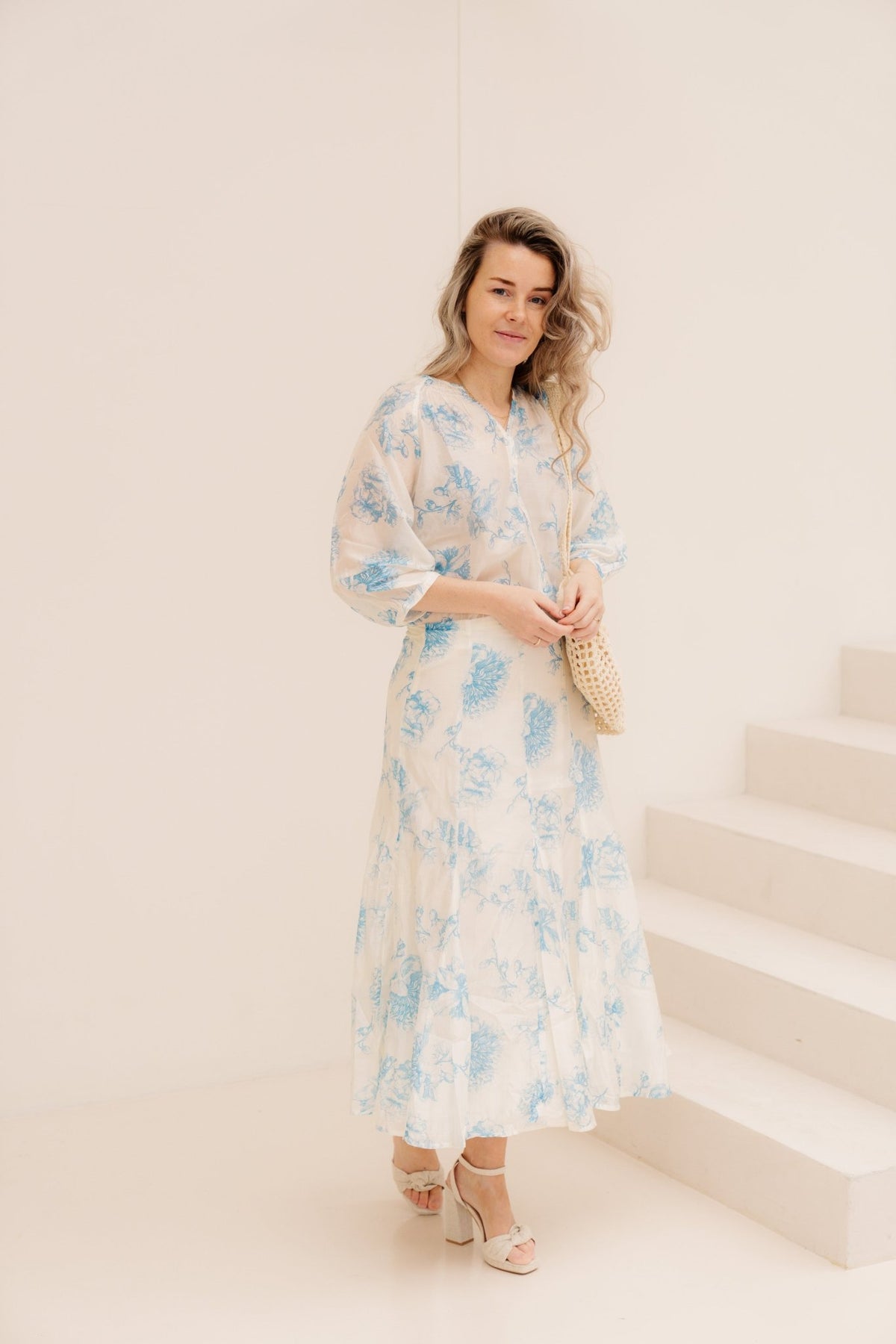 MSCHEvangelia HW Skirt Blue Flower - Bij Keesje - Bij Keesje - Rok