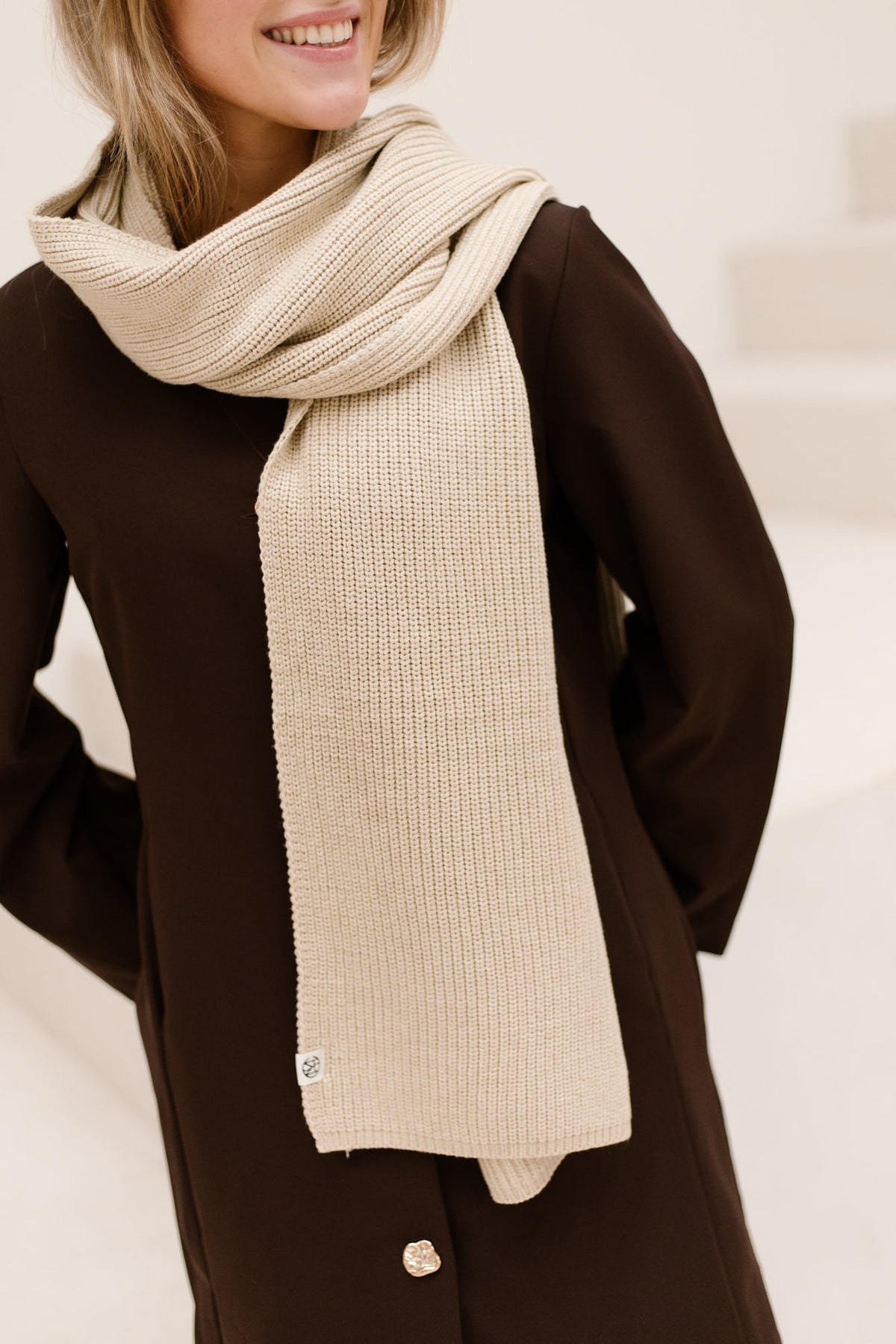 MSCHGaline Rachelle Icon Scarf Oatmeal Melange - Bij Keesje - MSCH Copenhagen - Sjaal