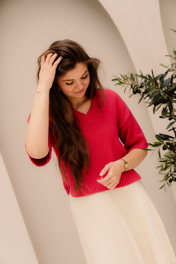 MSCHHannalie 2/4 V Pullover Jazzy - Bij Keesje - MSCH Copenhagen - Trui