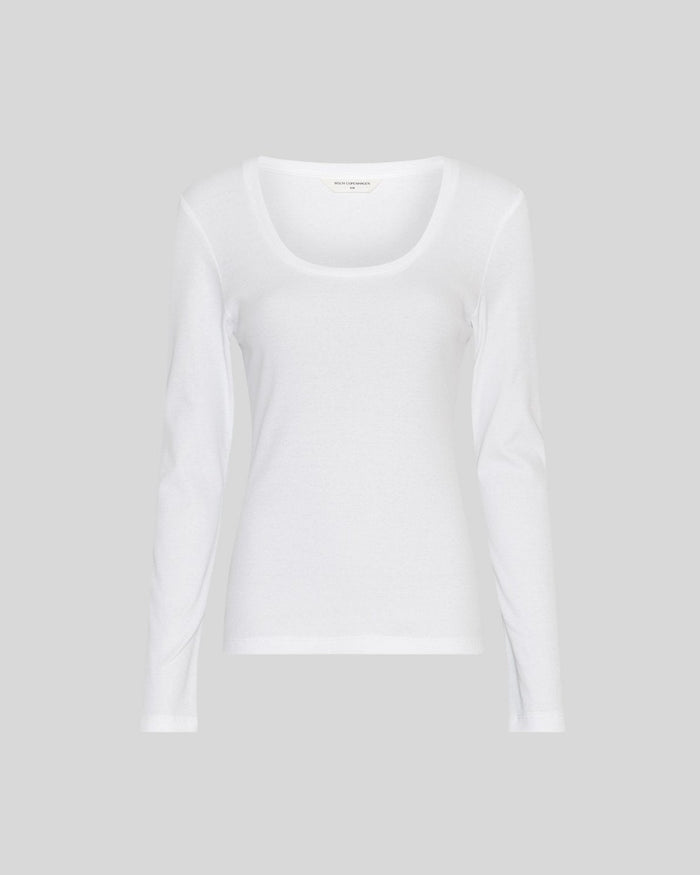 MSCHJeanie Rasmia Top Bright White - Bij Keesje - MSCH Copenhagen - top