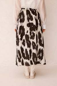 MSCHKaralie Jusia HW Skirt Licorice Leo - Bij Keesje - MSCH Copenhagen