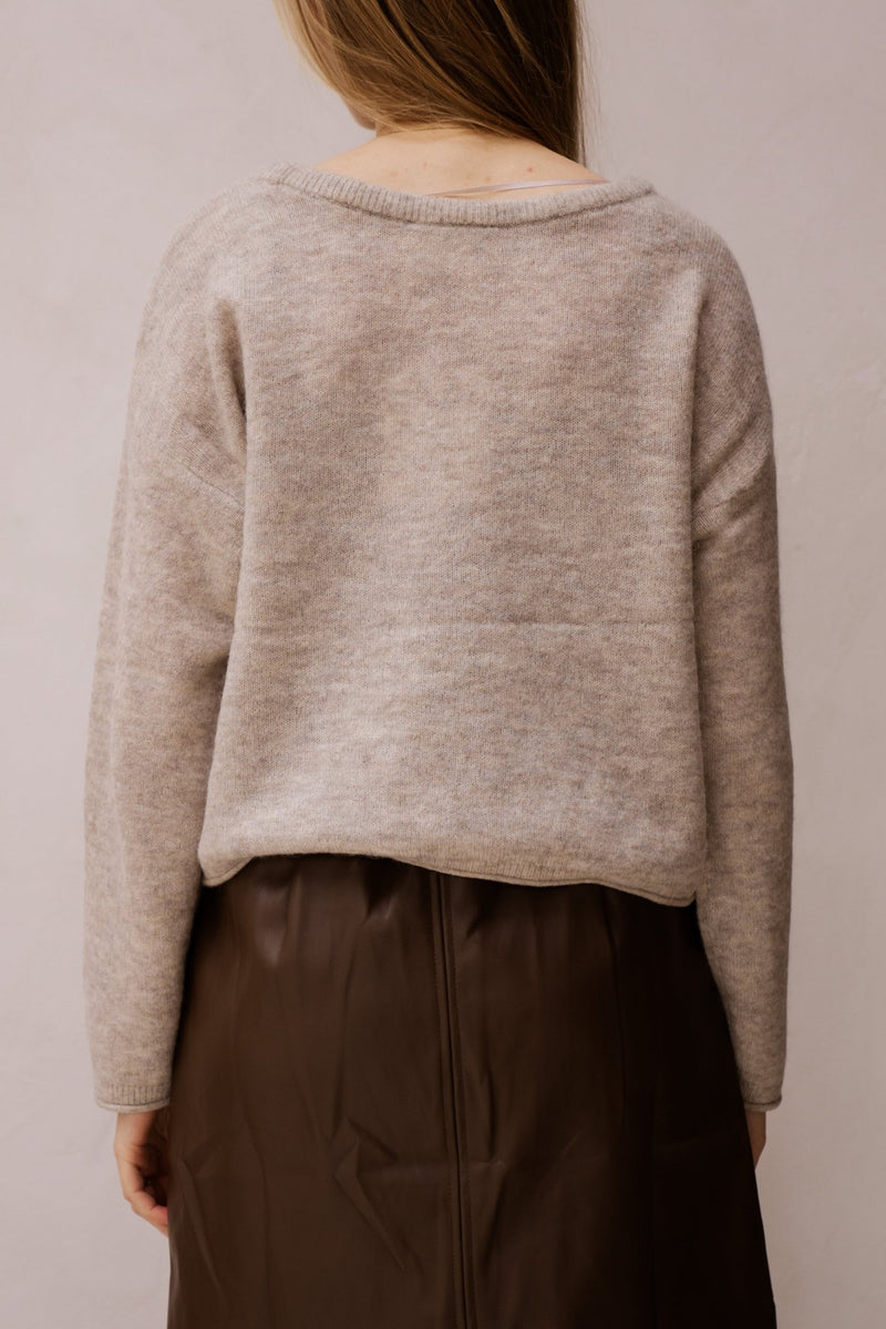 MSCHKellsey Alegria Pullover Warm Grey - Bij Keesje - MSCH Copenhagen