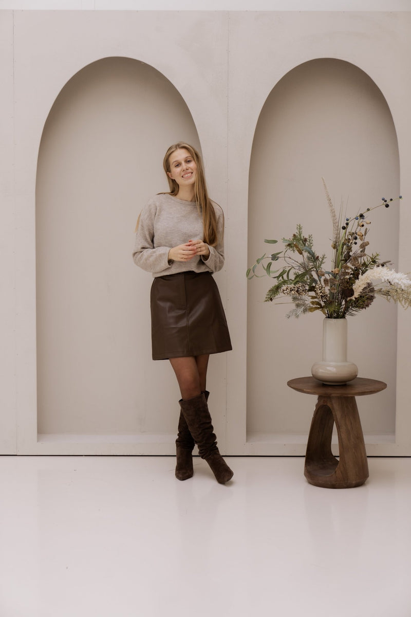 MSCHKellsey Alegria Pullover Warm Grey - Bij Keesje - MSCH Copenhagen