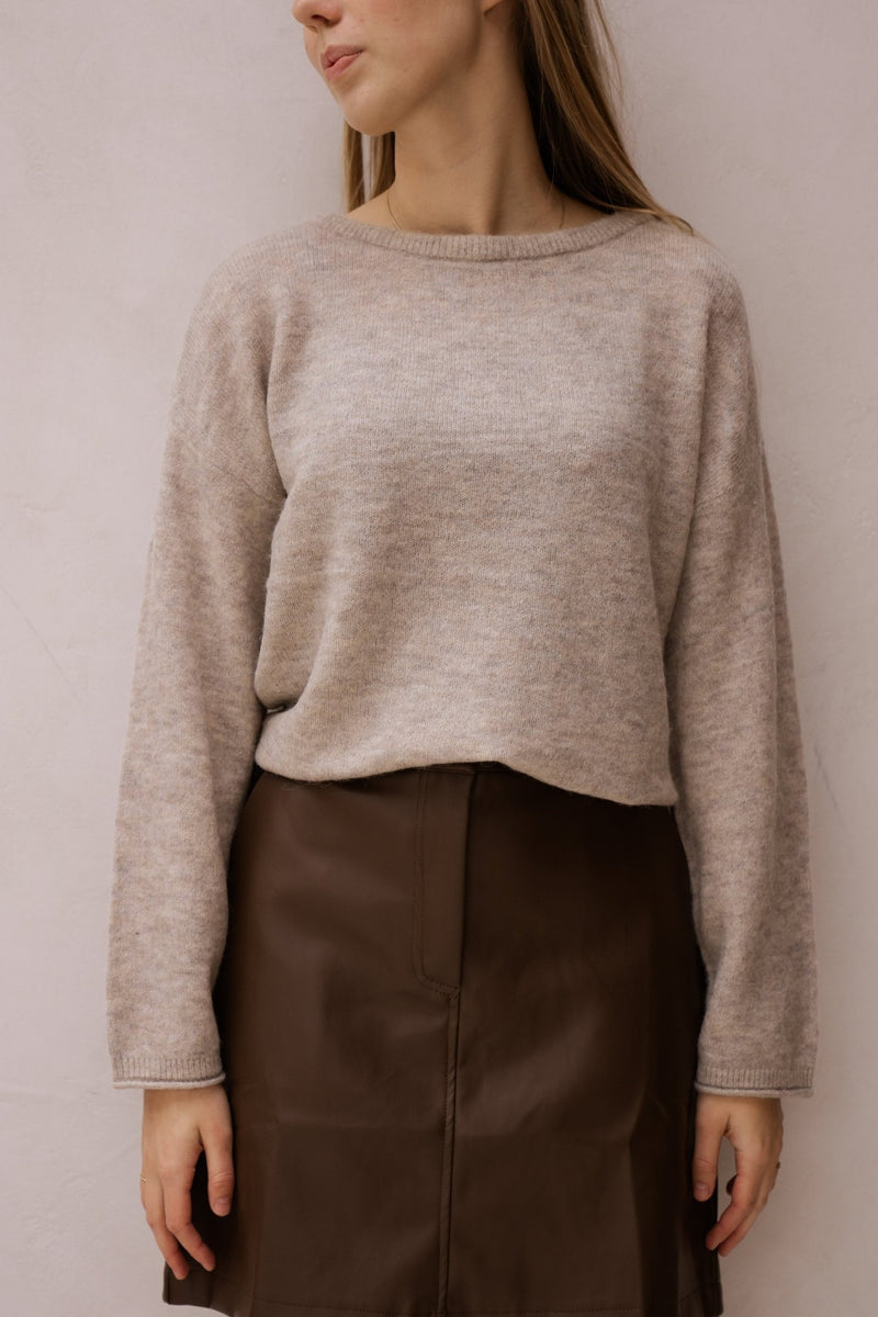 MSCHKellsey Alegria Pullover Warm Grey - Bij Keesje - MSCH Copenhagen