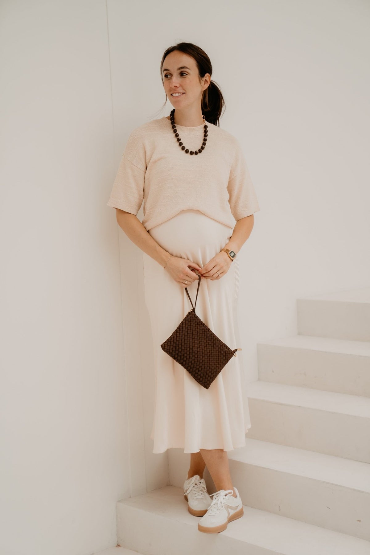 MschLauralynn 2/4 Pullover Bleached Sand - Bij Keesje - MSCH Copenhagen - top