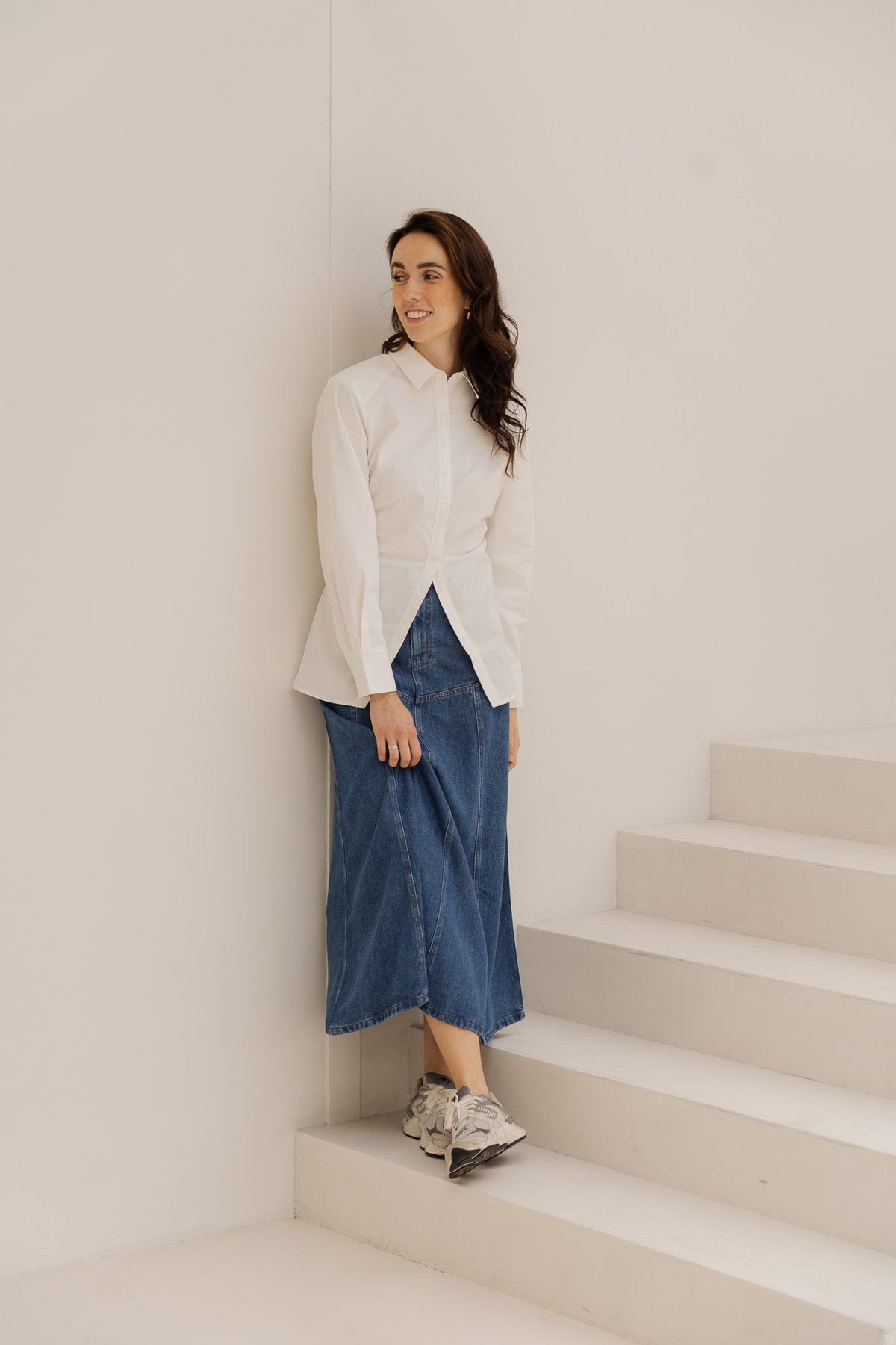 MSCHLAurentine Rue HW skirt mid blue wash - Bij Keesje - MSCH Copenhagen