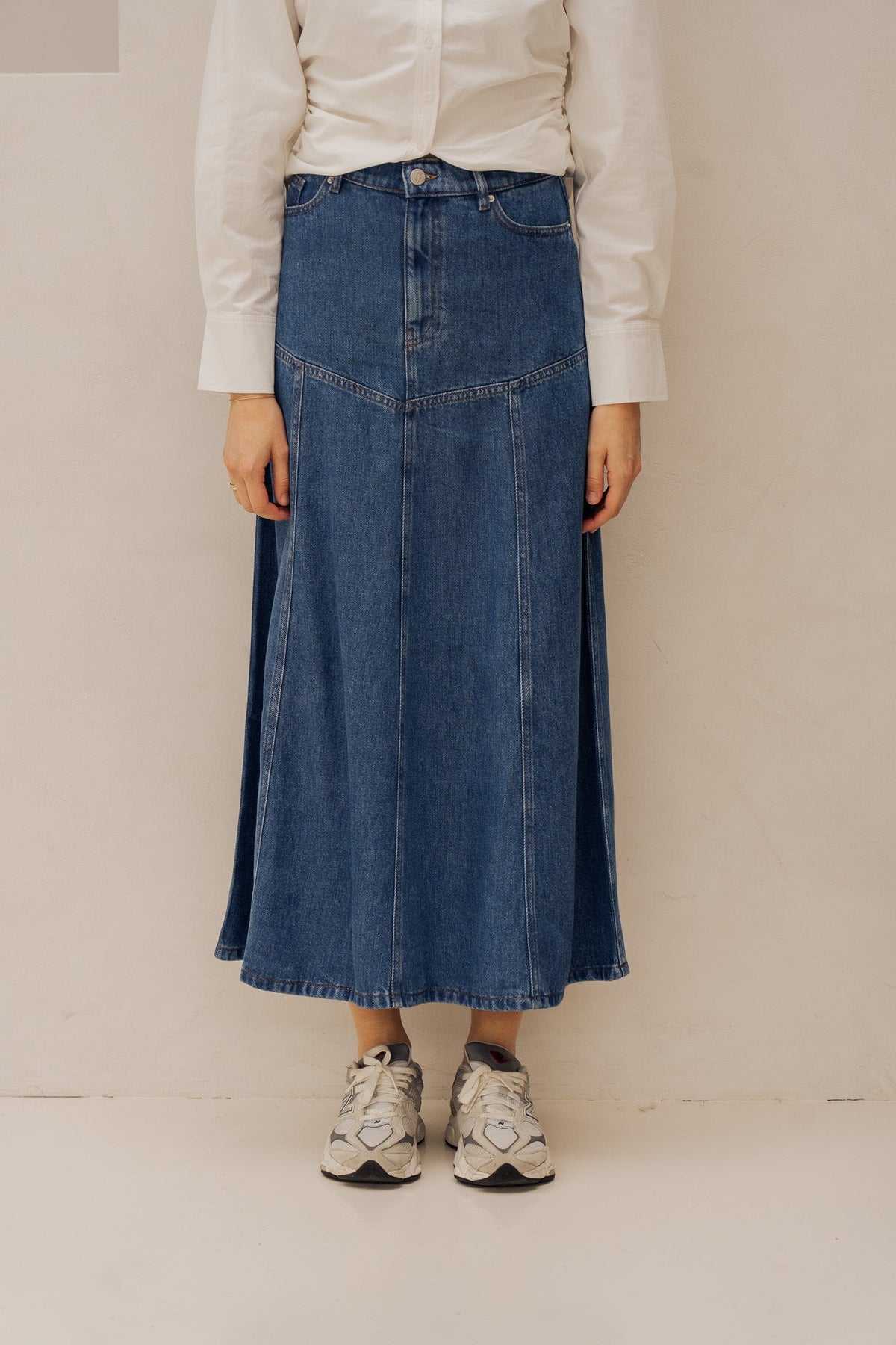 MSCHLAurentine Rue HW skirt mid blue wash - Bij Keesje - MSCH Copenhagen