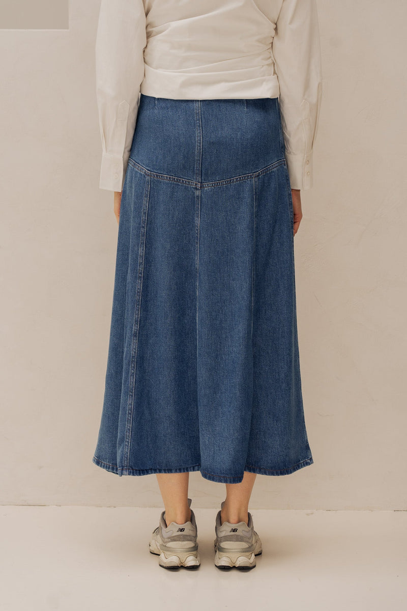 MSCHLAurentine Rue HW skirt mid blue wash - Bij Keesje - MSCH Copenhagen