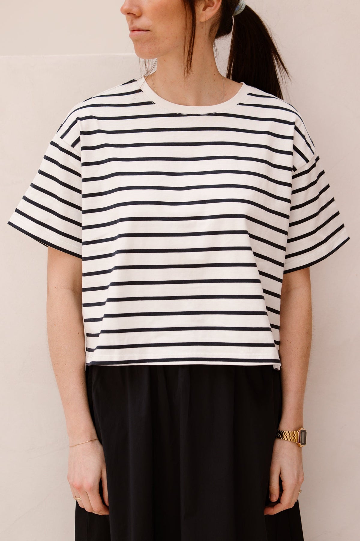 MSCHLeana Tee Egret/sky cap - Bij Keesje - MSCH Copenhagen - top