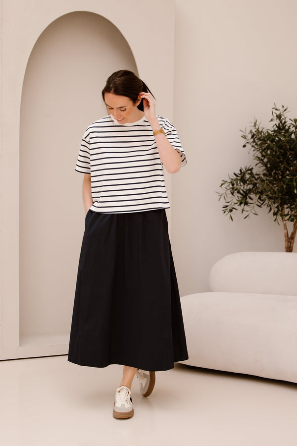 MSCHLeana Tee Egret/sky cap - Bij Keesje - MSCH Copenhagen - top