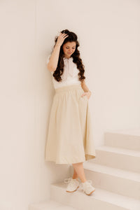 MSCHLenna Skirt Bleached Sand - Bij Keesje - MSCH Copenhagen - rok
