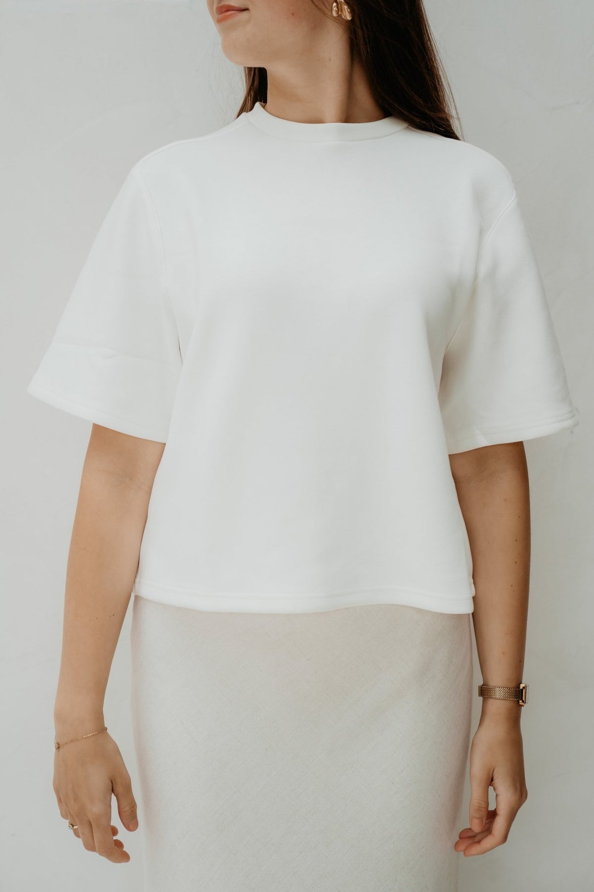 Mschmaelee IMA 2/4 Sweatshirt Egret - Bij Keesje - MSCH Copenhagen - Top