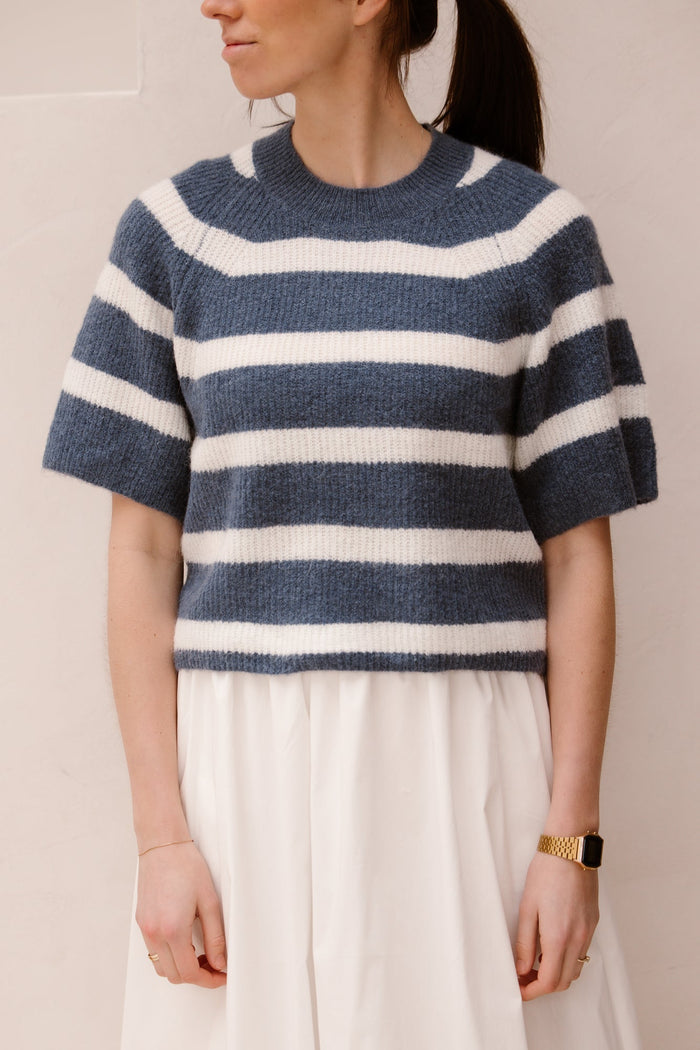 MSCHMilania Hope 2/4 Pullover V Indigo/Egret - Bij Keesje - MSCH Copenhagen - sweater