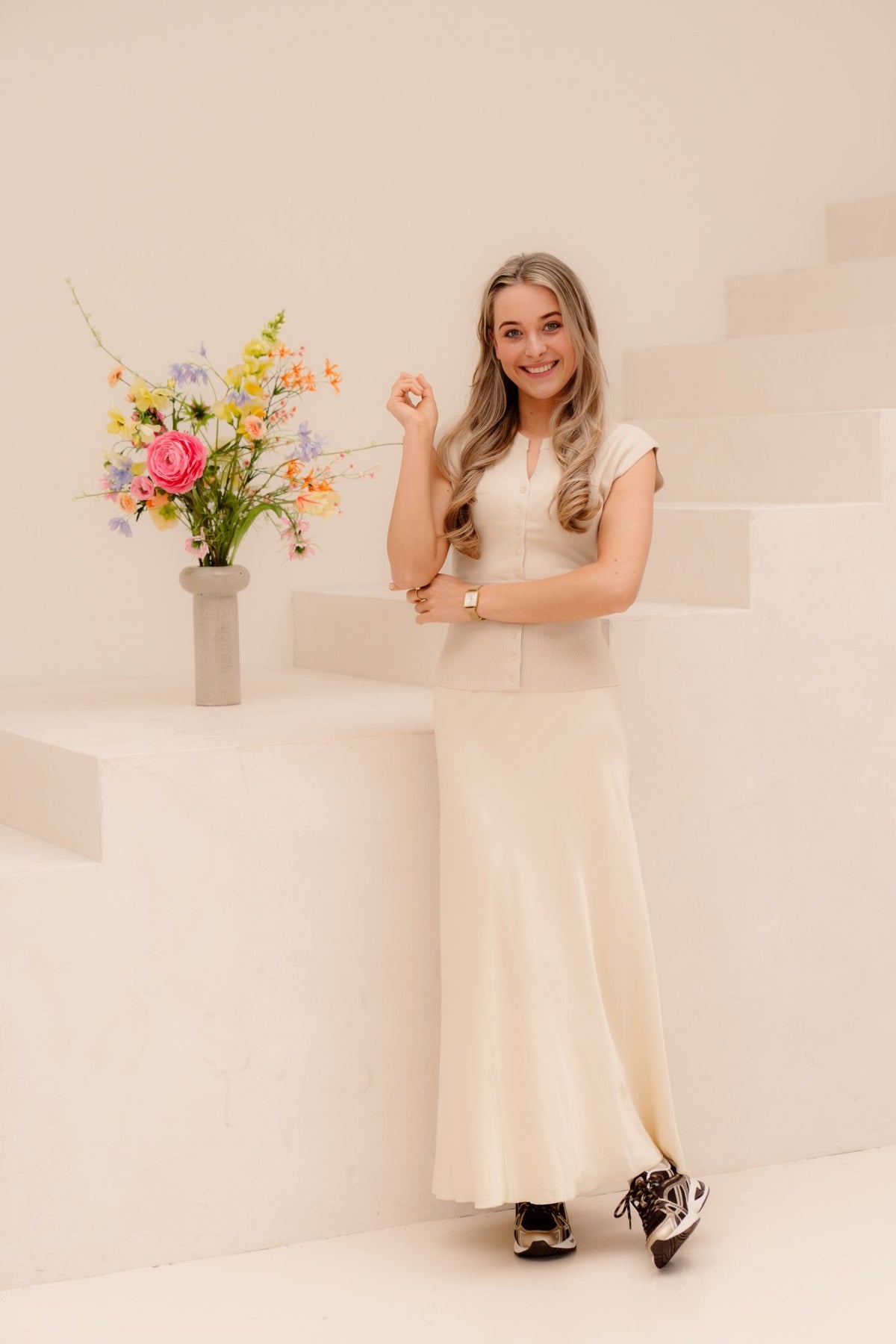 MSCHNicolette Ullas Skirt Bleached sand - Bij Keesje - MSCH Copenhagen - rokken