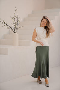 MSCHNicolette Ullas Skirt Laurel Wreath - Bij Keesje - MSCH Copenhagen - rokken