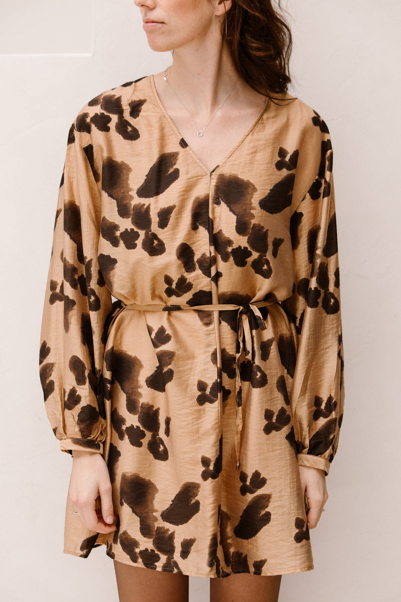 MSCHNilla Romina korte jurk AOP - Bij Keesje - Bij Keesje