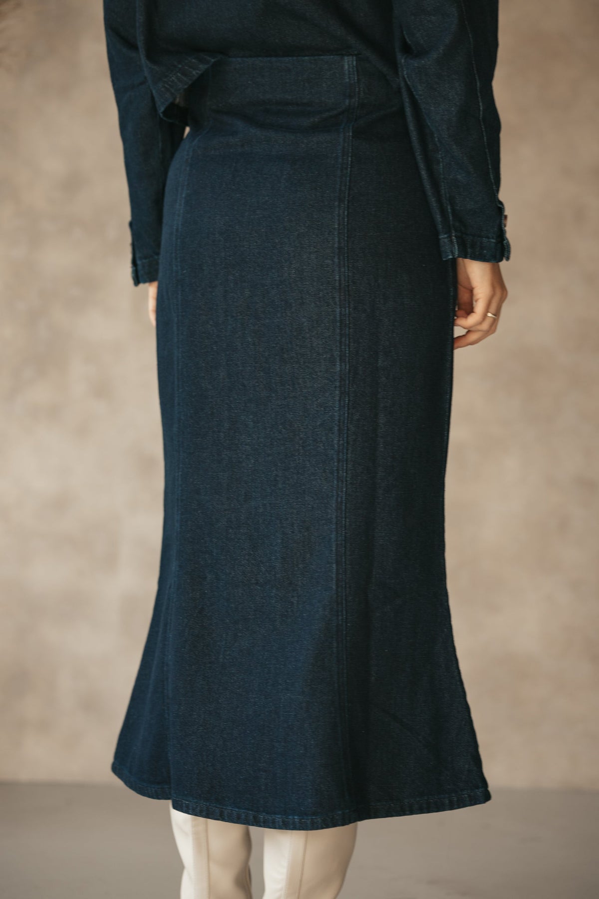 MSCHoliva elena skirt dark blue wash - Bij Keesje