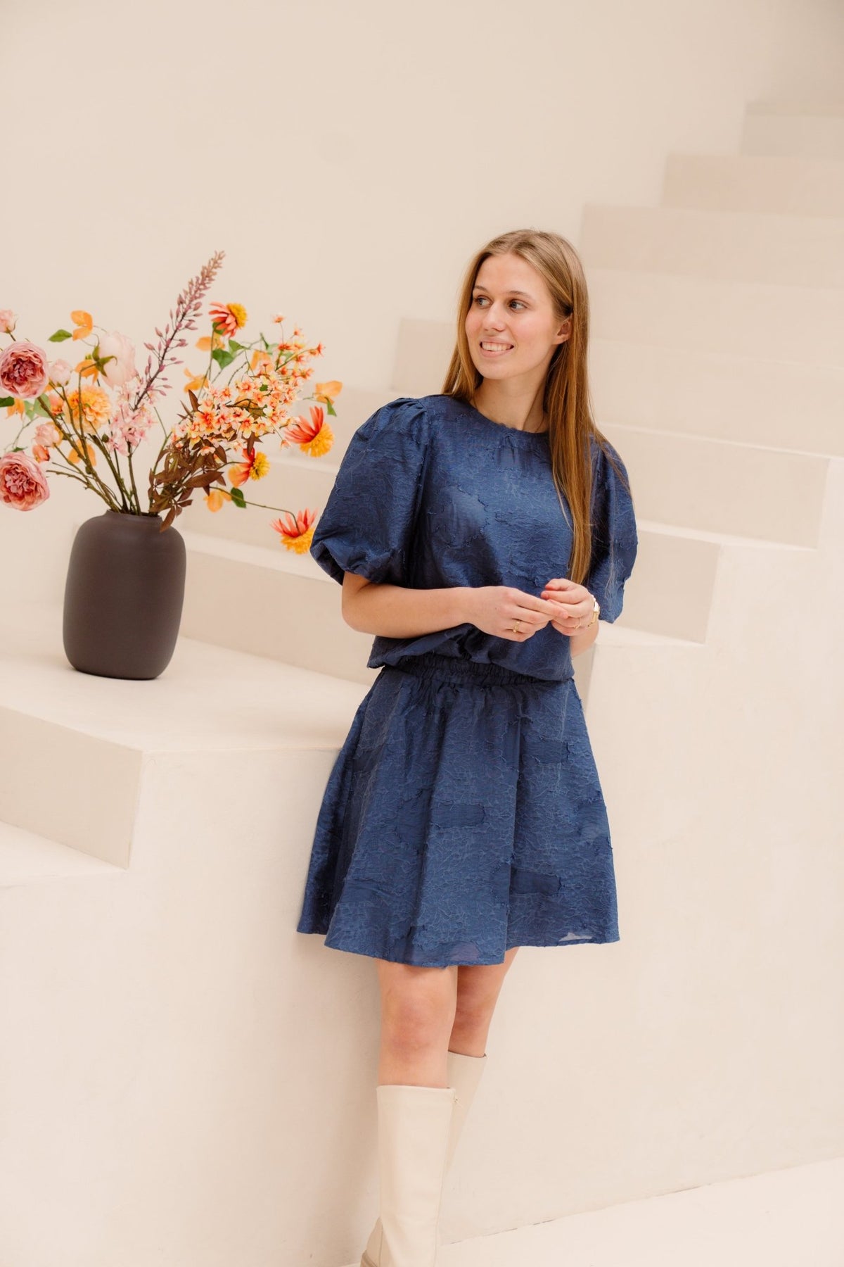 MSCHOrkidea 2/4 Top Vintage indigo - Bij Keesje - MSCH Copenhagen - top