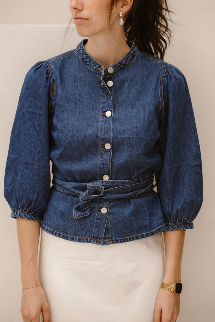 MSCHRylan Elena shirt mid blue - Bij Keesje - Bij Keesje