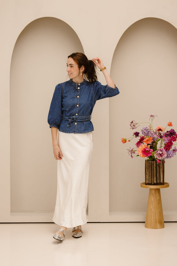 MSCHRylan Elena shirt mid blue - Bij Keesje - Bij Keesje