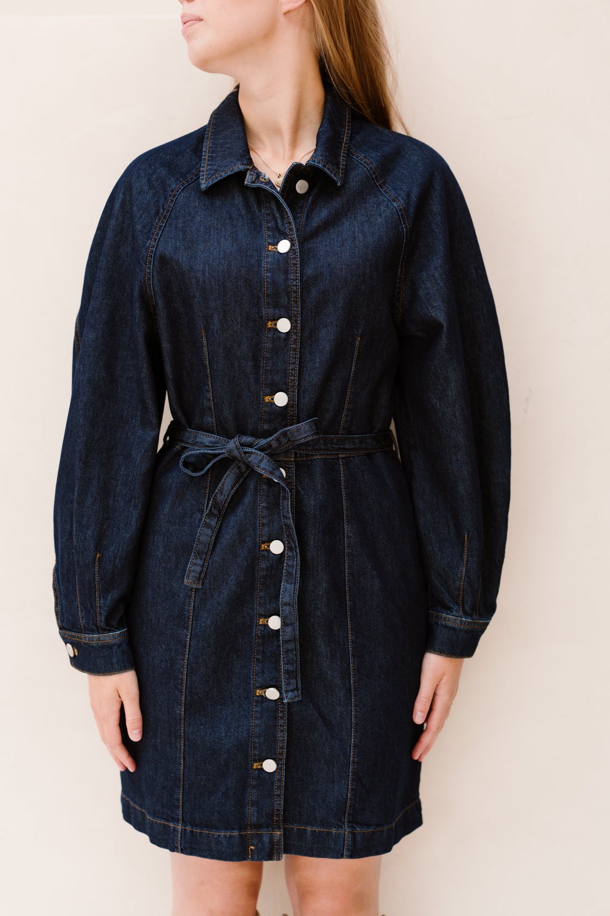 MSCHSana L/S Denim Shirt Dress Dark Blue Wash - Bij Keesje - MSCH Copenhagen - Jurk