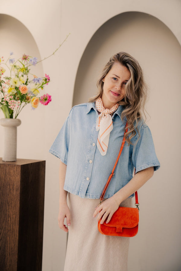 MSCHSaphina 2/4 Shirt Light Blue Wash - Bij Keesje - MSCH Copenhagen - Top