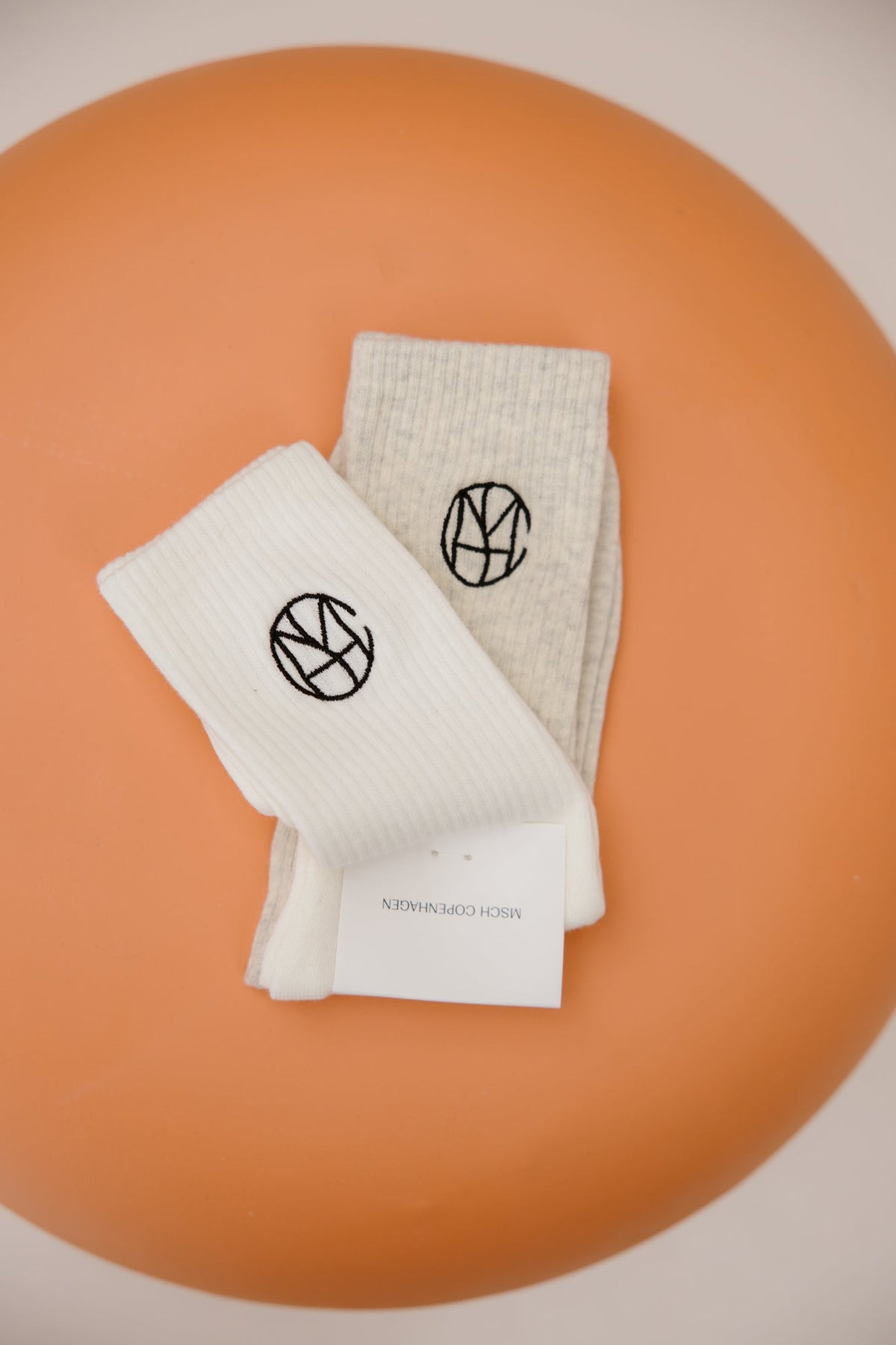 MSCHSporty Icon socks white/sand - Bij Keesje - MSCH Copenhagen