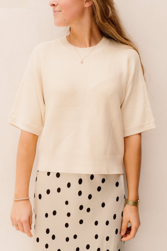 MSCHThamira 2/4 Pullover Fog - Bij Keesje - MSCH Copenhagen - Trui