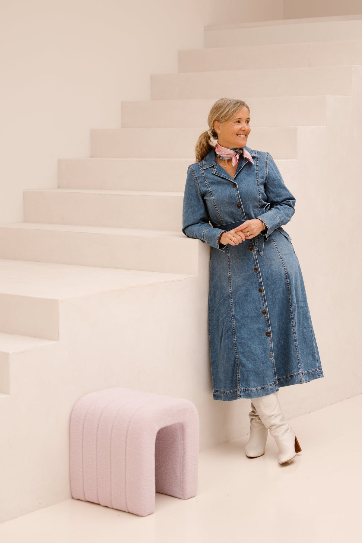 MSCHTuro Alena Shirt Dress Mid blue - Bij Keesje - MSCH Copenhagen - jurk