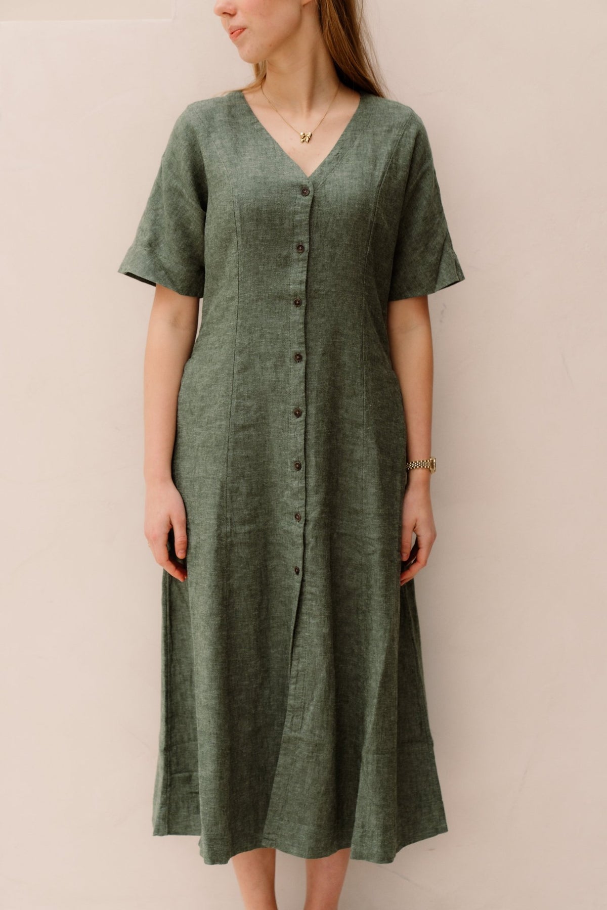 MSCHViana Ginia 2/4 Dress Laurel W Mel - Bij Keesje - MSCH Copenhagen - Jurk