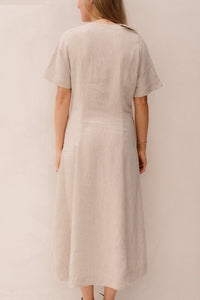 MSCHViana Ginia 2/4 Dress Sand Melange - Bij Keesje - MSCH Copenhagen - Jurk