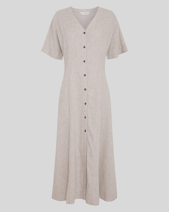 MSCHViana Ginia 2/4 Dress Sand Melange - Bij Keesje - MSCH Copenhagen - Jurk