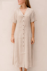 MSCHViana Ginia 2/4 Dress Sand Melange - Bij Keesje - MSCH Copenhagen - Jurk