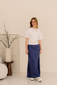 MSCHViana Ginia Skirt Indigo Melange - Bij Keesje - MSCH Copenhagen - rok