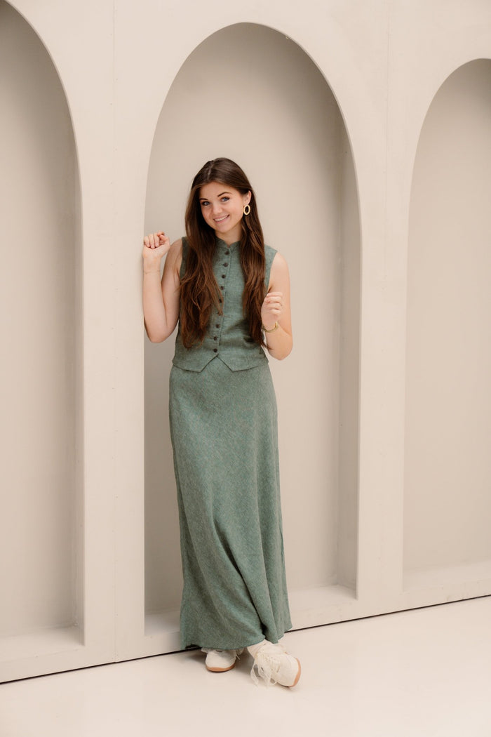 MSCHViana Ginia Skirt Laurel W Mel - Bij Keesje - MSCH Copenhagen - rok