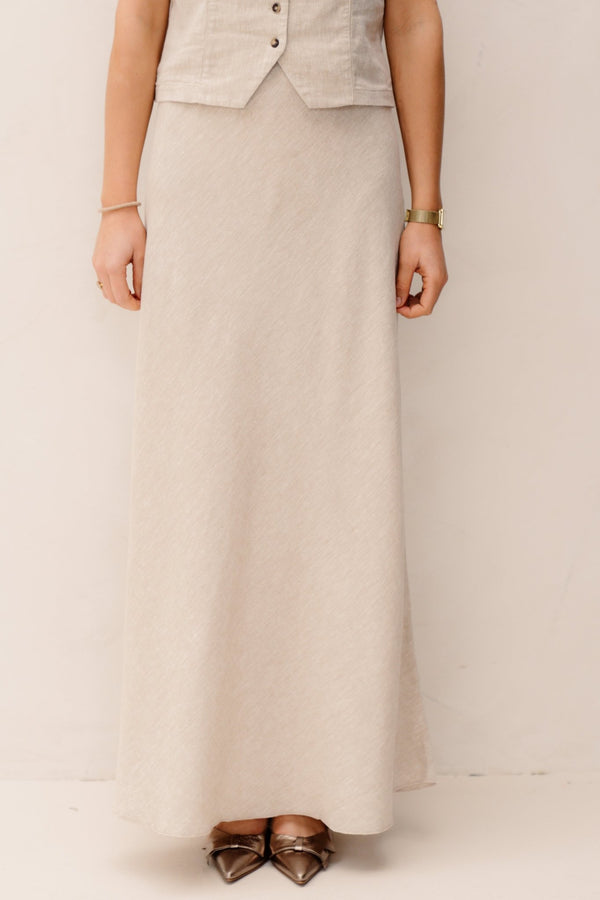 MSCHViana Ginia Skirt Sand Melange - Bij Keesje - MSCH Copenhagen - rok