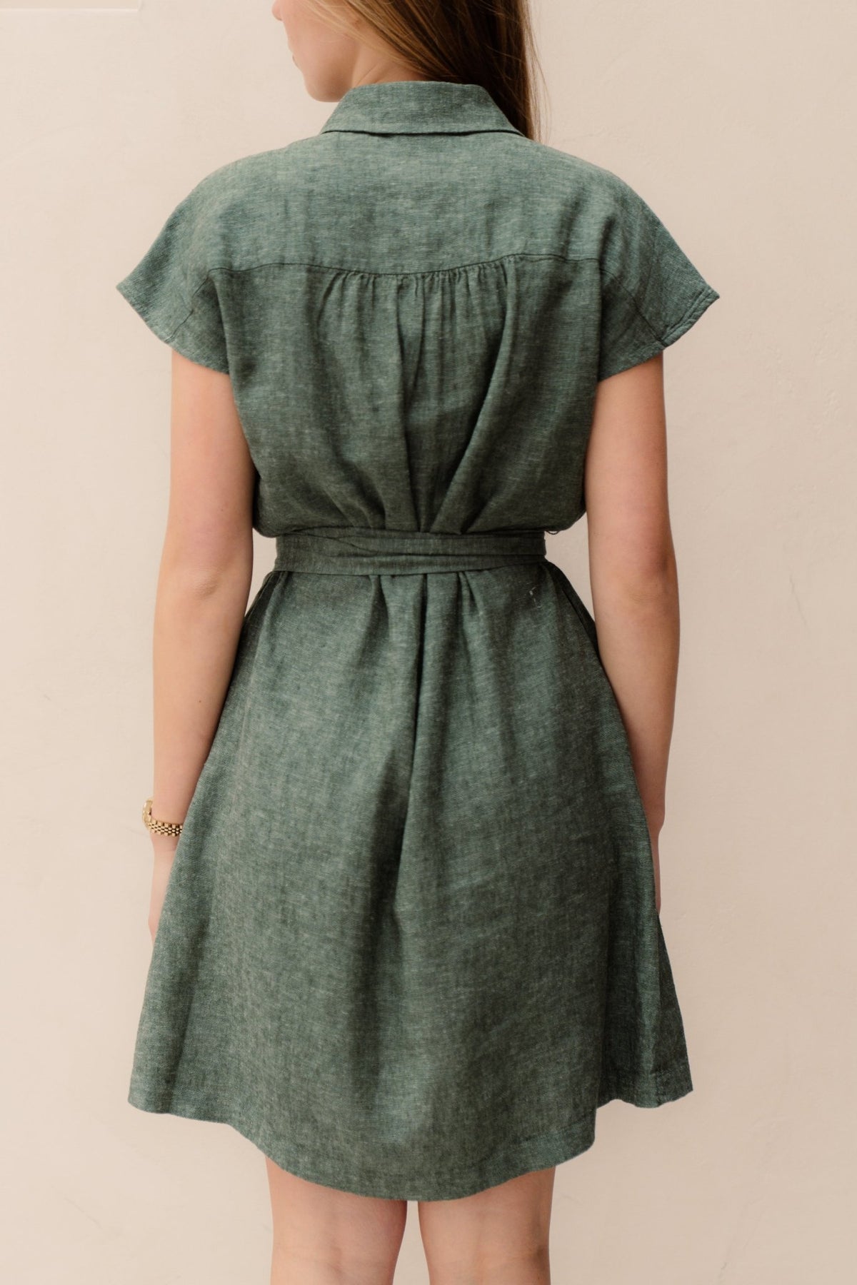 MSCHViana Ginia SS Shirt Dress Laurel W Mel - Bij Keesje - MSCH Copenhagen - Jurk