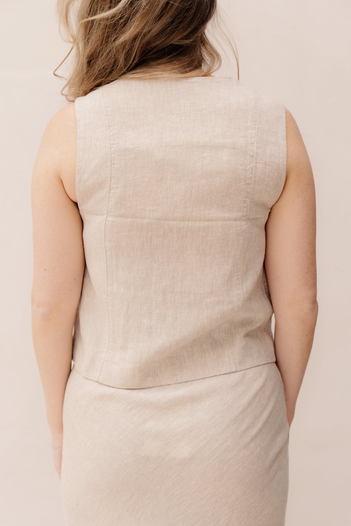 MSCHViana Ginia V Neck Waistcoat Sand Melange - Bij Keesje - MSCH Copenhagen - Gilet