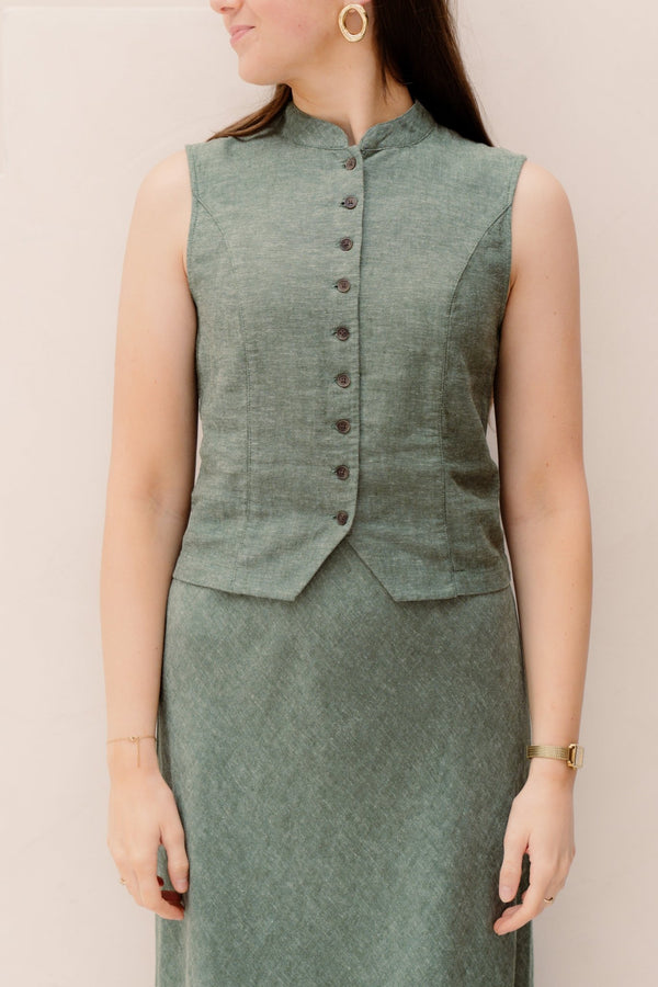 MSCHViana Ginia Waistcoat Laurel W Mel - Bij Keesje - MSCH Copenhagen - Gilet