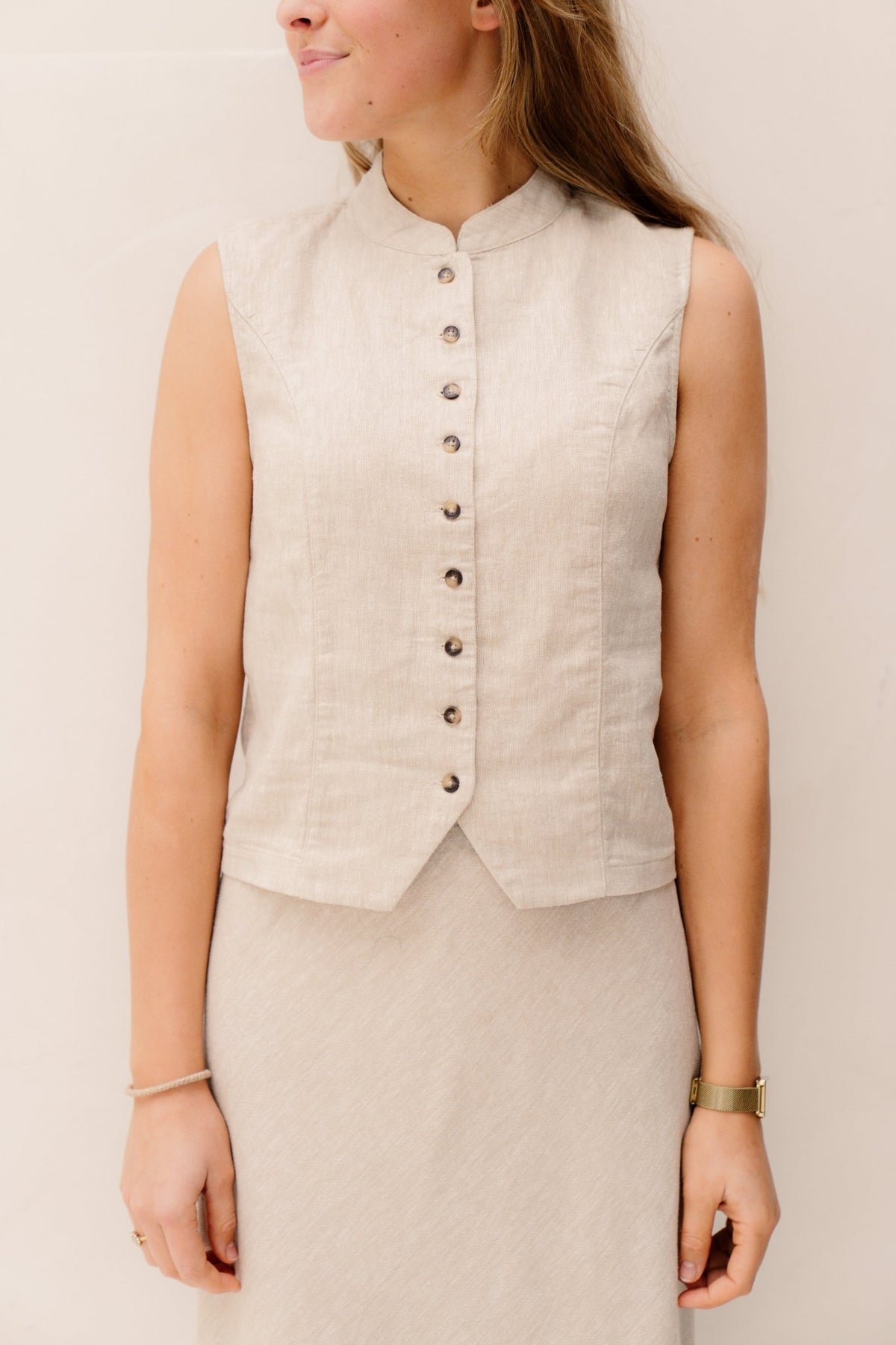 MSCHViana Ginia Waistcoat Sand Melange - Bij Keesje - MSCH Copenhagen - Gilet
