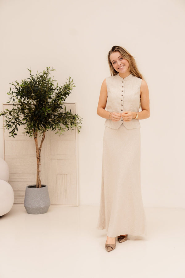 MSCHViana Ginia Waistcoat Sand Melange - Bij Keesje - MSCH Copenhagen - Gilet