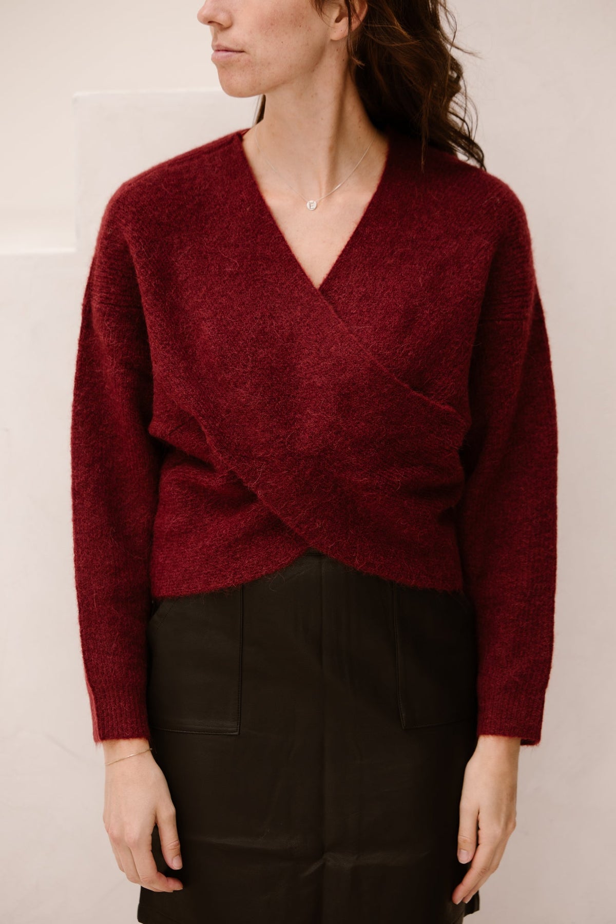 Mschzinelle hope wrap pullover syrah - Bij Keesje - MSCH Copenhagen
