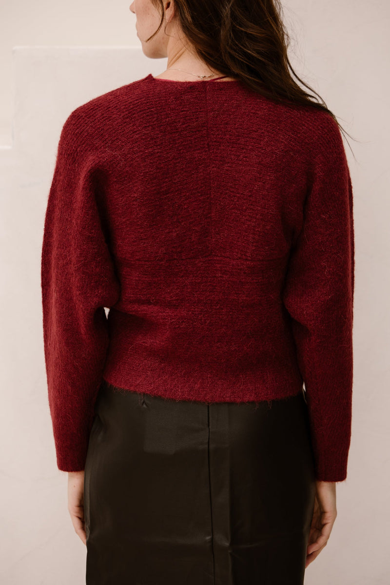 Mschzinelle hope wrap pullover syrah - Bij Keesje - MSCH Copenhagen