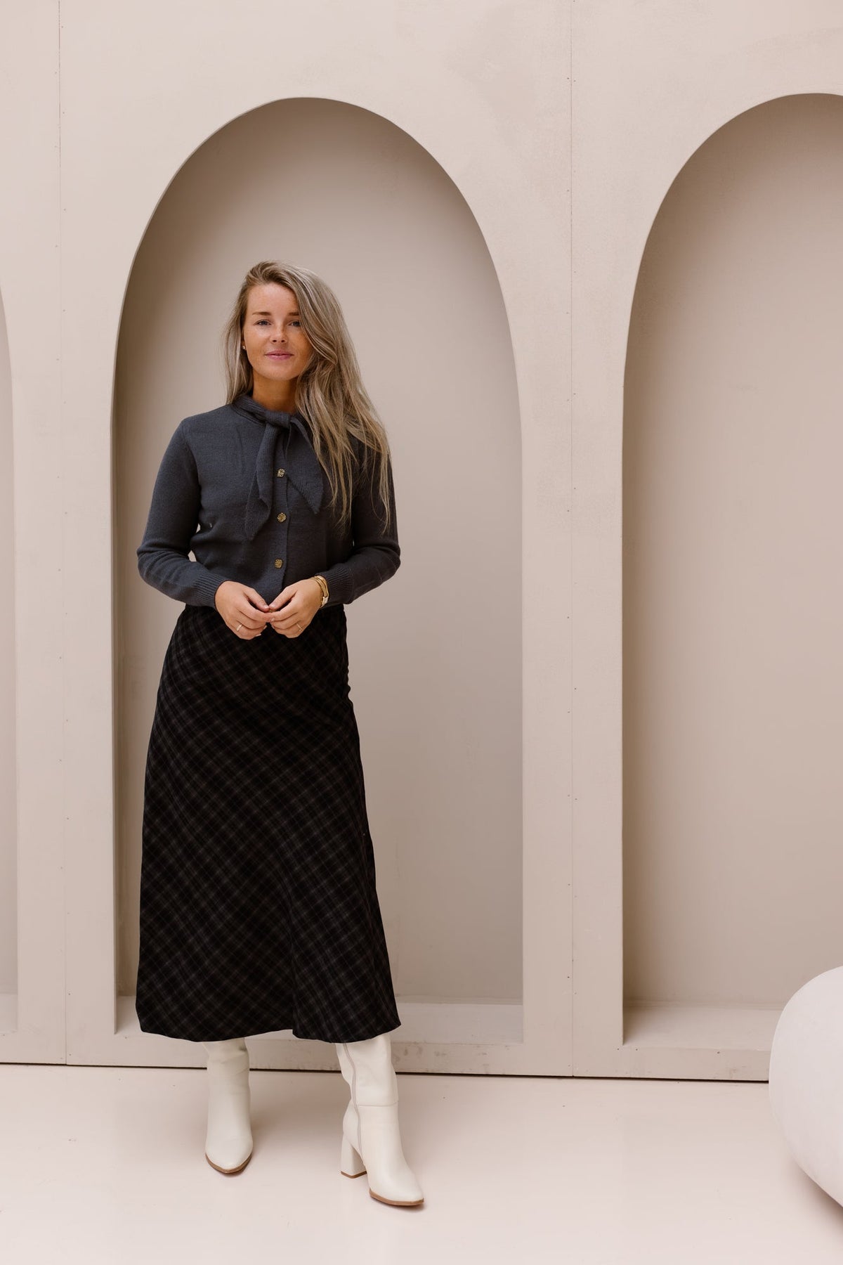 Muirne skirt - Grisaille / dark jeans blue - Bij Keesje - G-maxx - rok