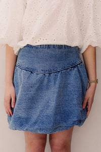 Muze baloon denim skirt - Bij Keesje - Bij Keesje - Rok