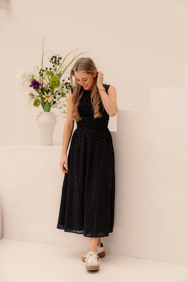 Myrna dot dress black - Bij Keesje - Neo Noir - Jurk
