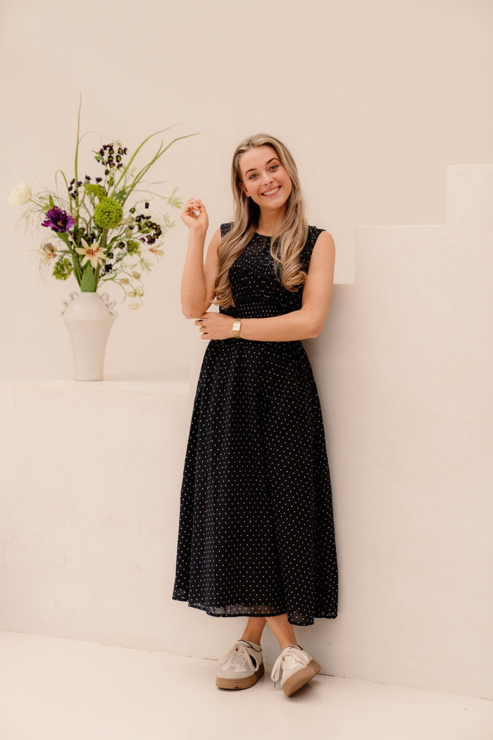 Myrna dot dress black - Bij Keesje - Neo Noir - Jurk