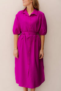 Myrna dress magenta - Bij Keesje - Bij Keesje - Jurk