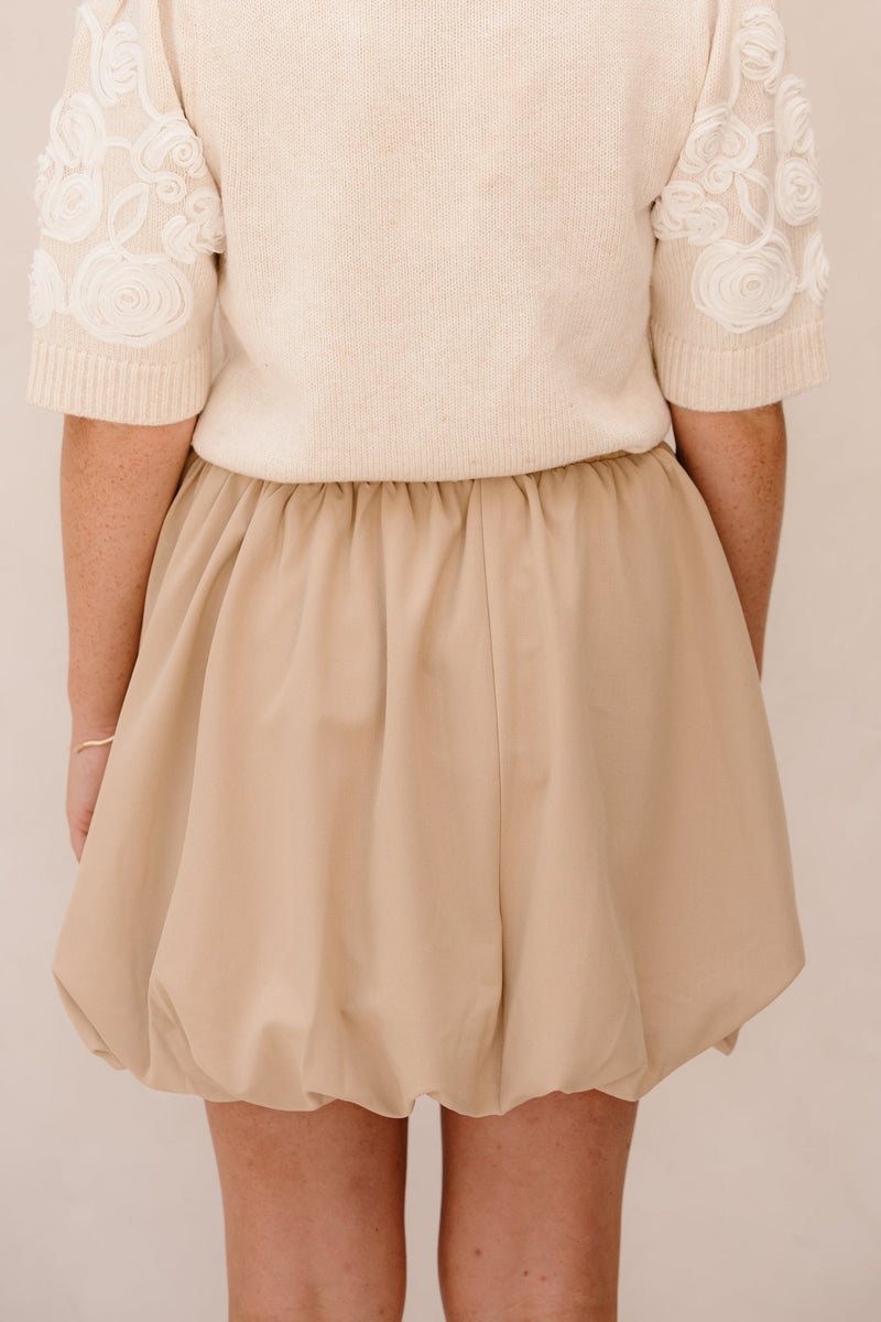 Naime ballon skirt zand - Bij Keesje - FLURESK