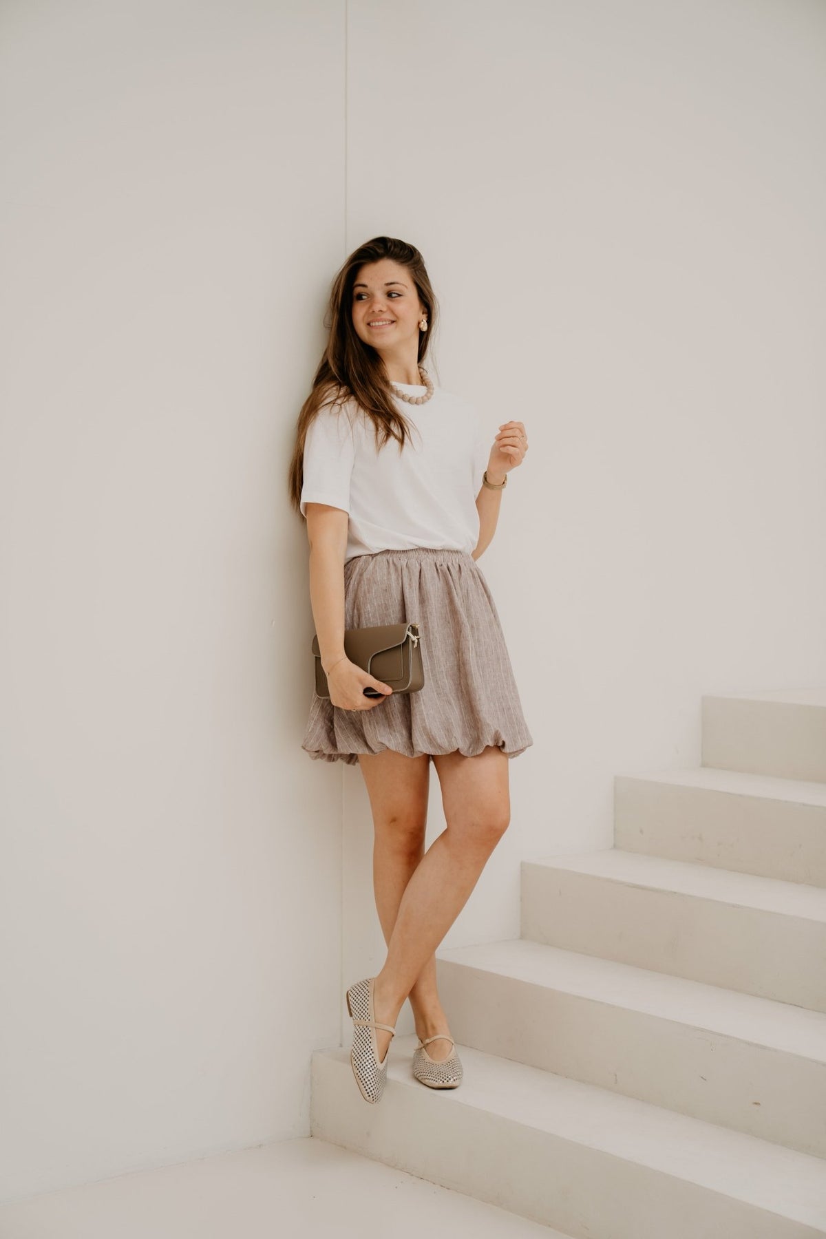 Naime Skirt Walnut - Bij Keesje - FLURESK - Rokken